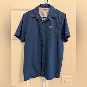 Columbia PFG Men's Casual Blue Button Down Shirt
